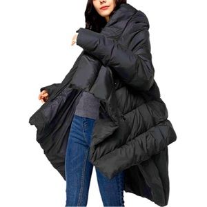 Orolay Women’s Black Puffer Down Coat/Cloak Jacket, One Size